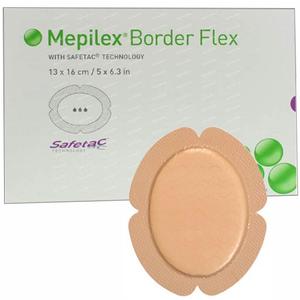 Mepilex Border Flex Self-Adherent Absorbent Foam Dressing, 5 Mepilex® Border Flex Self-Adherent Absorbent Foam Dressing, 5
