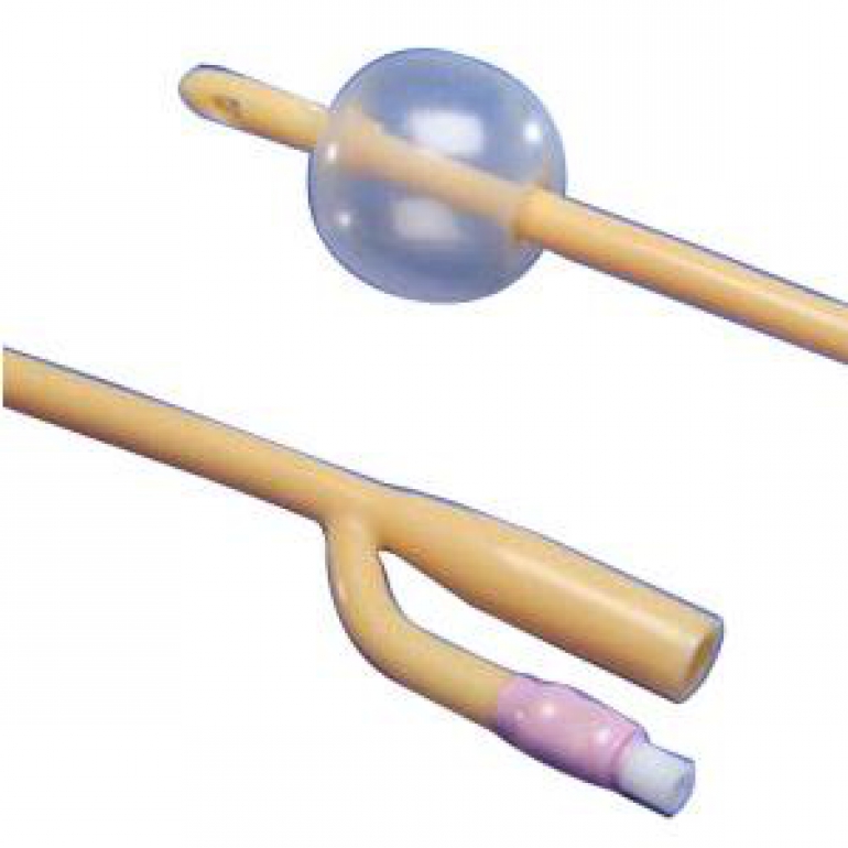 2-Way Silicone Elastomer-Coated Latex Foley Catheter 14Fr 16