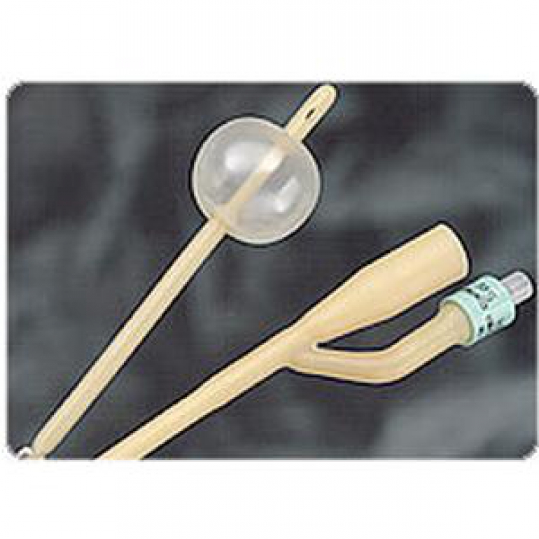 Silcone-Elastomer Coated 2-Way Foley Catheter, Hydrophobic, 14Fr, 5cc